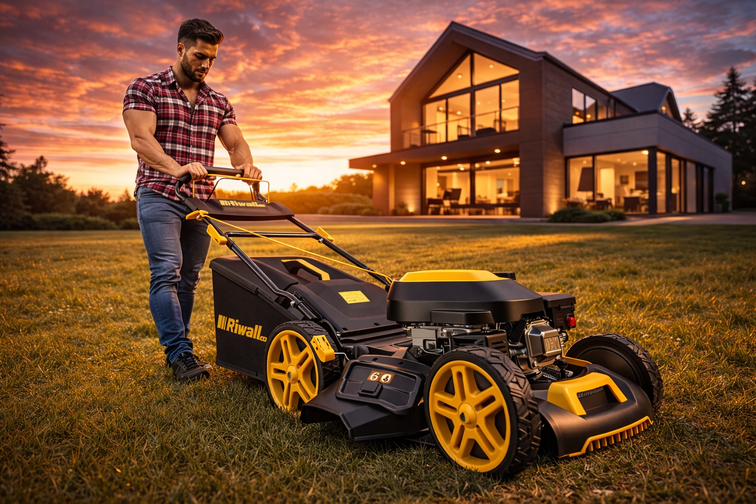 KOSIARKA SPALINOWA Z NAPĘDEM RIWALL RPM5190X-PL MOCNA NAPĘD 51CM CZESKA Stan opakowania oryginalne