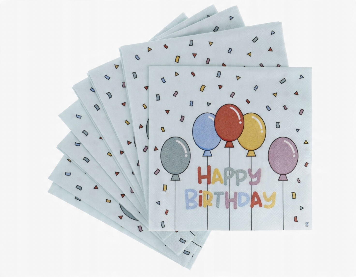 

Serwetki urodzinowe Happy Birthday błękitne