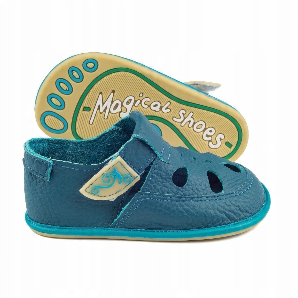 

Magical shoes kapcie skóra barefoot Coco Blue 24