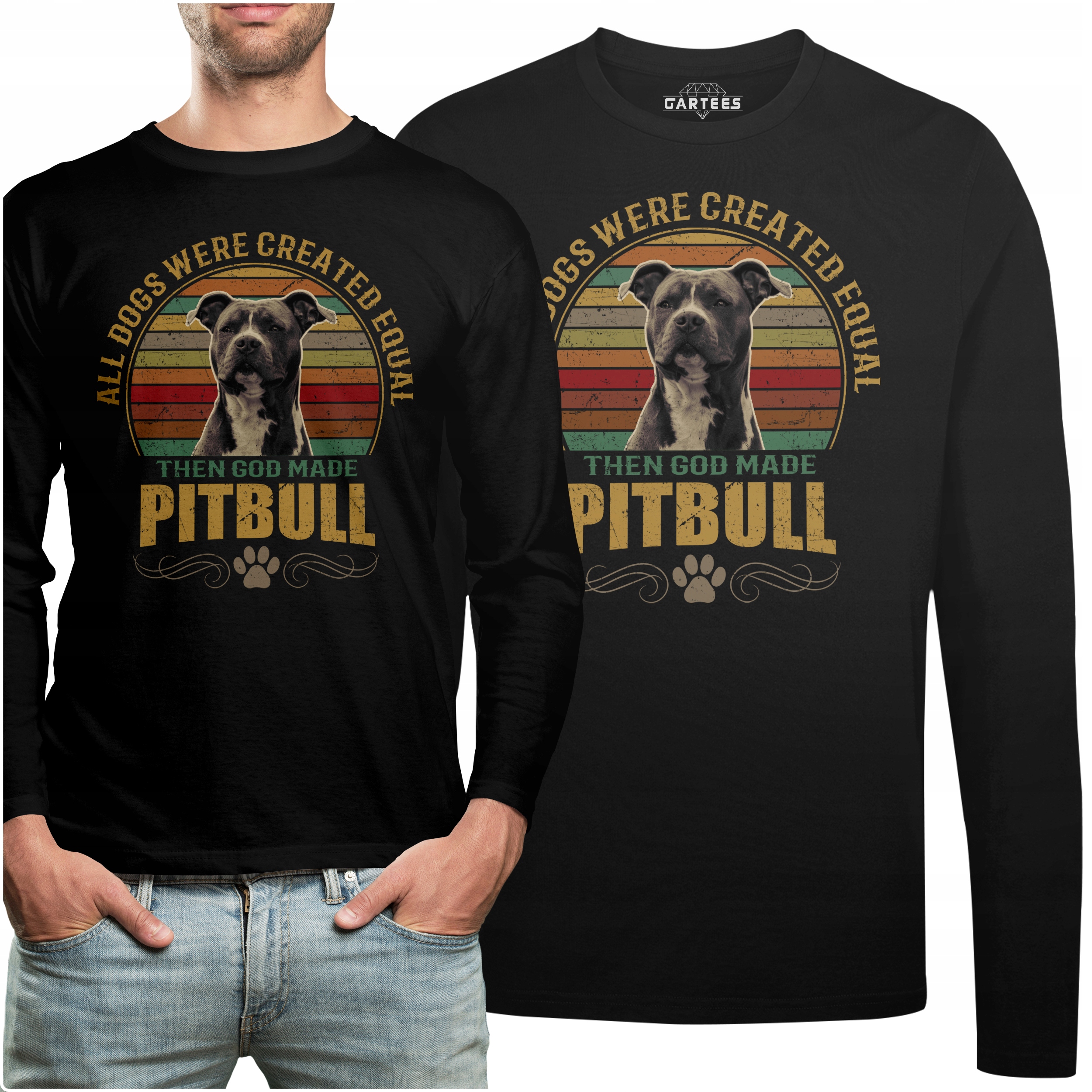 

Koszulka Long Pomysłn A Prezent Pies Pitbull