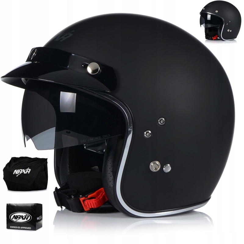 

Kask Motocyklowy Naxa S29 Chopper Cruiser Daszek