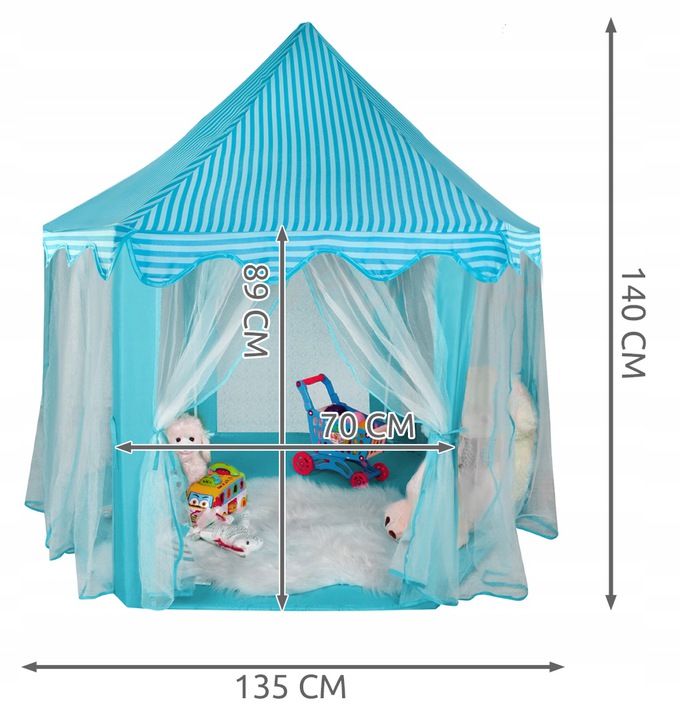 NAMIOT Domek Zamek dla Dzieci Pałac do Domu Ogrodu Materiał tkanina