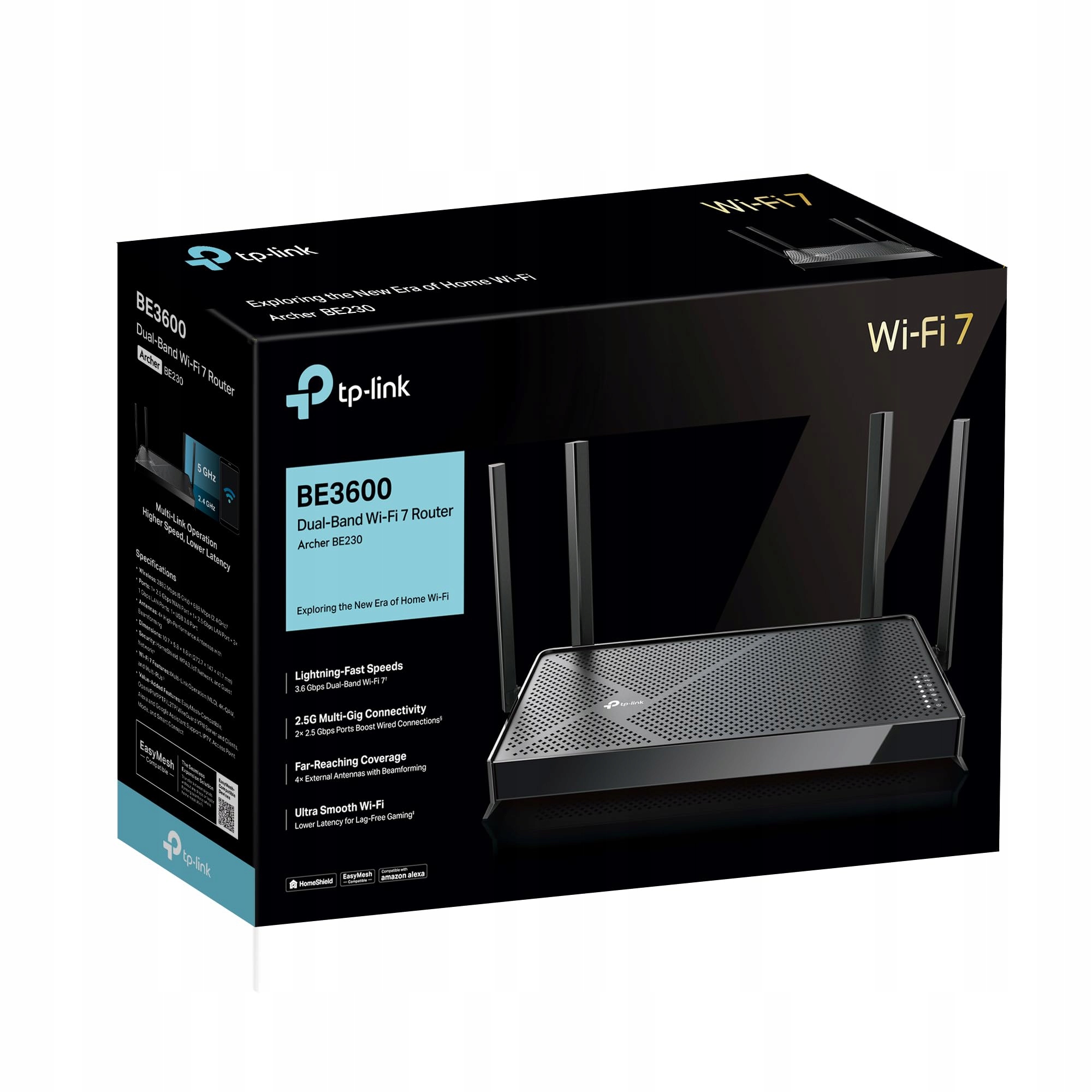 TP-LINK Router WiFi 7 Archer BE3600 Dual-Band 3570 Mbps USB 30 EasyMesh VPN — miniatura 9