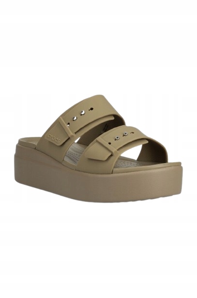 Crocs Dámské Nazouváky khaki na platformě, velikost 38-39 2EA