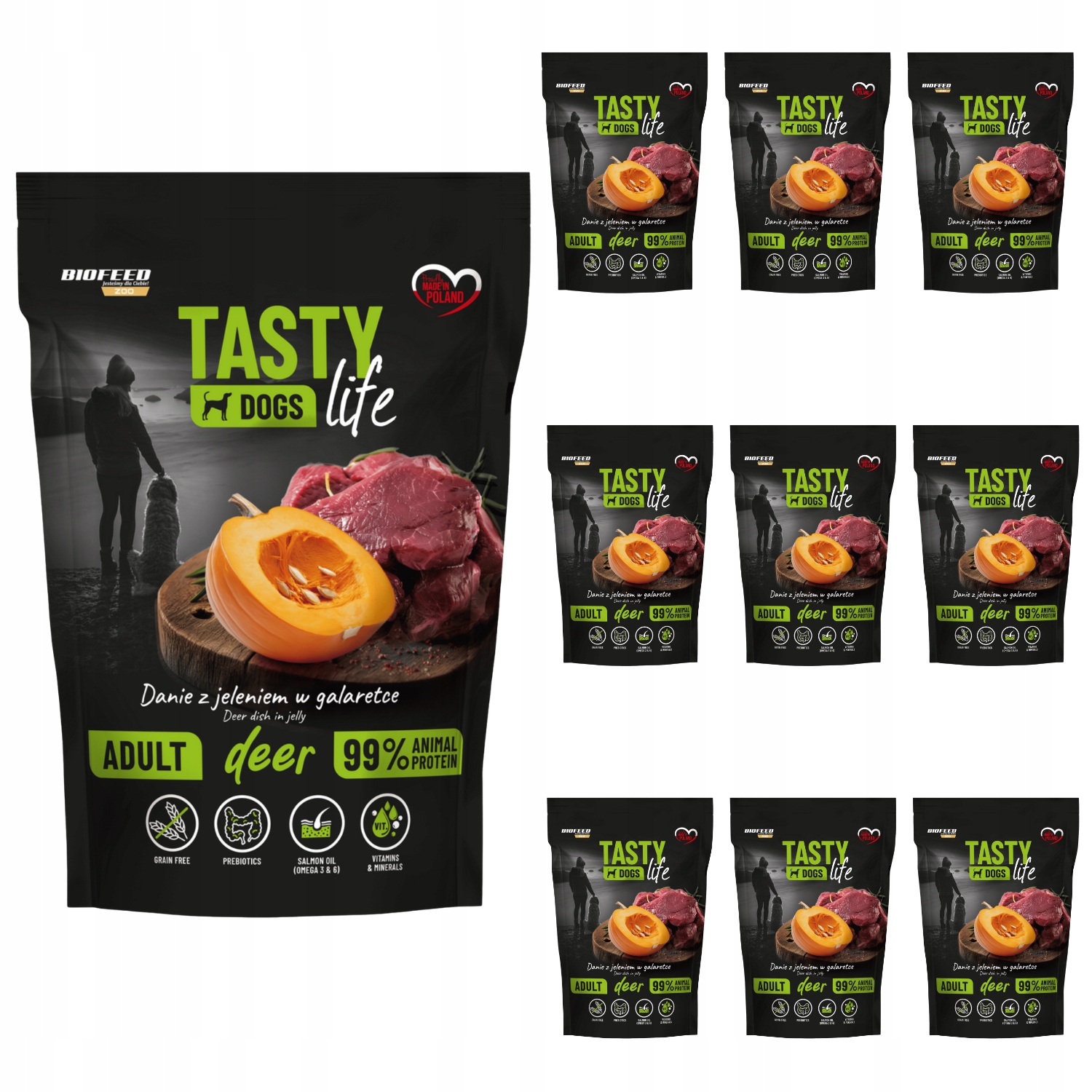 Biofeed Tasty dog life Mini Jelen 90% Sáček 150 g