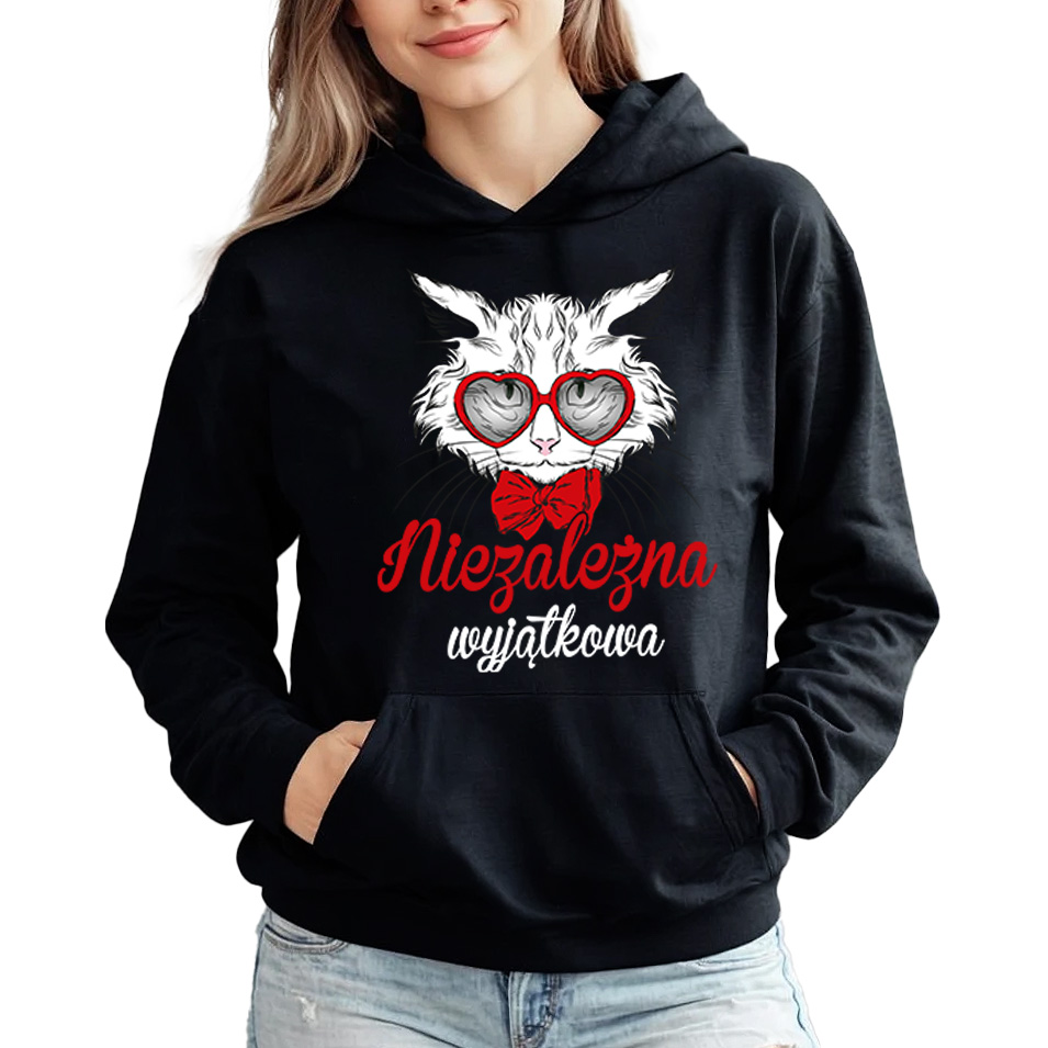 Mikina Černá Nezávislá Výjimečná Ženská Motivace Girl Power Dárek L