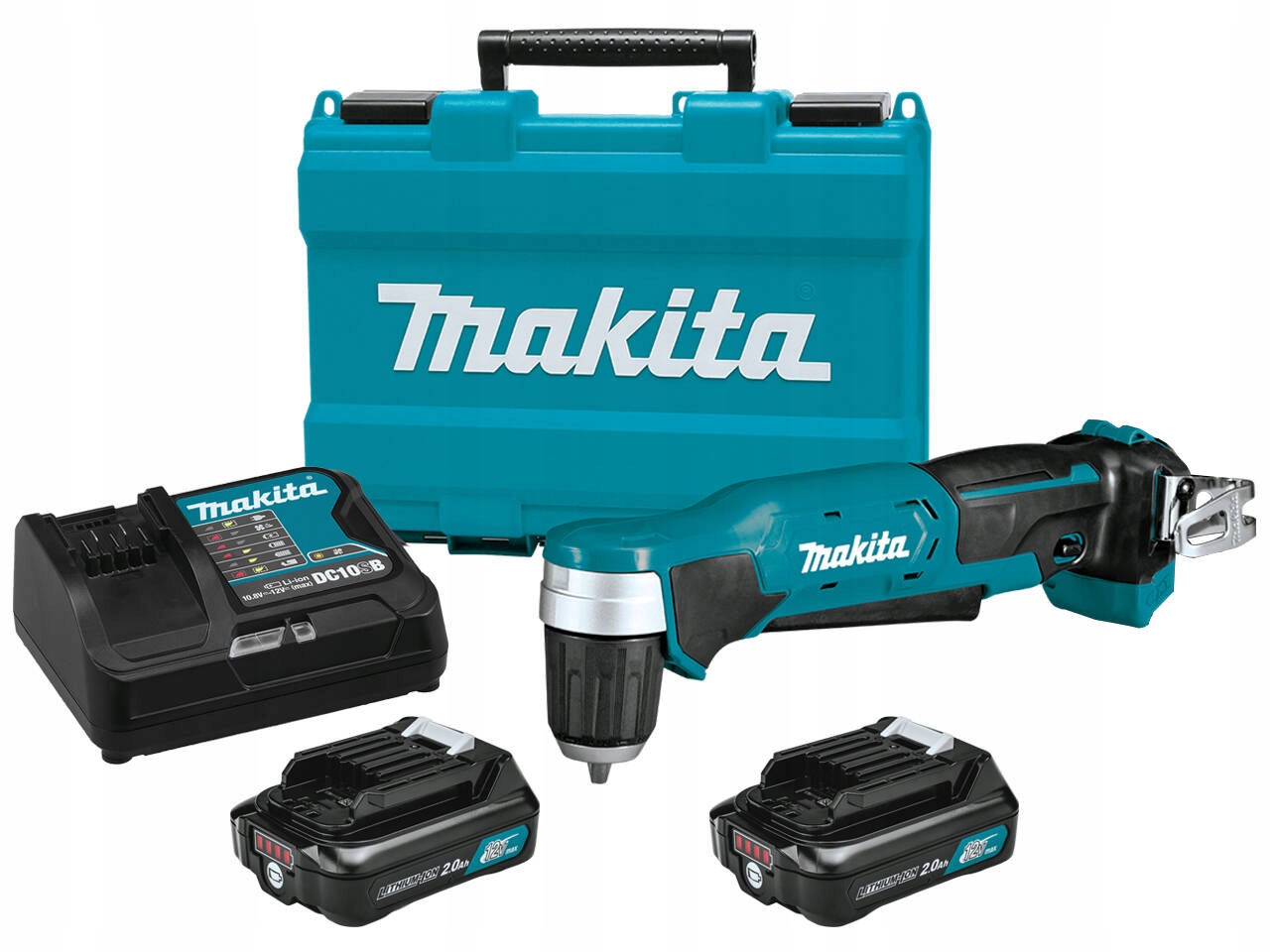 Makita Akumulatorowa wiertarka kątowa samozaciskowa 12V 2x2,0Ah DA333DSAE