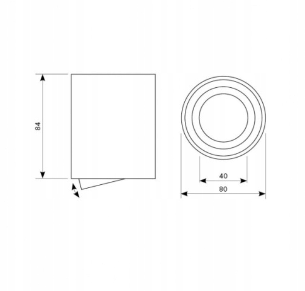 OPRAWA SUFITOWA TUBA LED RUCHOMA ALUMINIUM BIAŁA 1X GU10 FEBE HALOGENOWA Rodzaj gwintu GU10