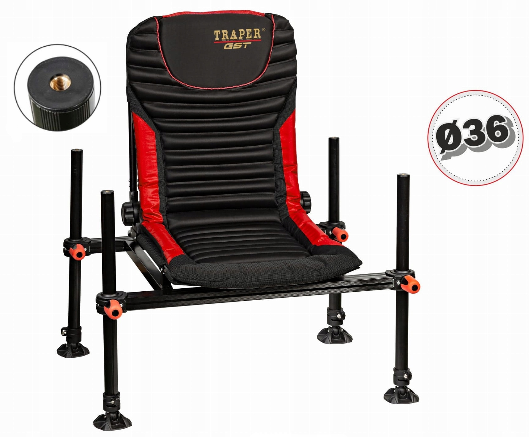 Křeslo Traper Method Feeder Gst Pro 36 Red, červené, pohodlné!