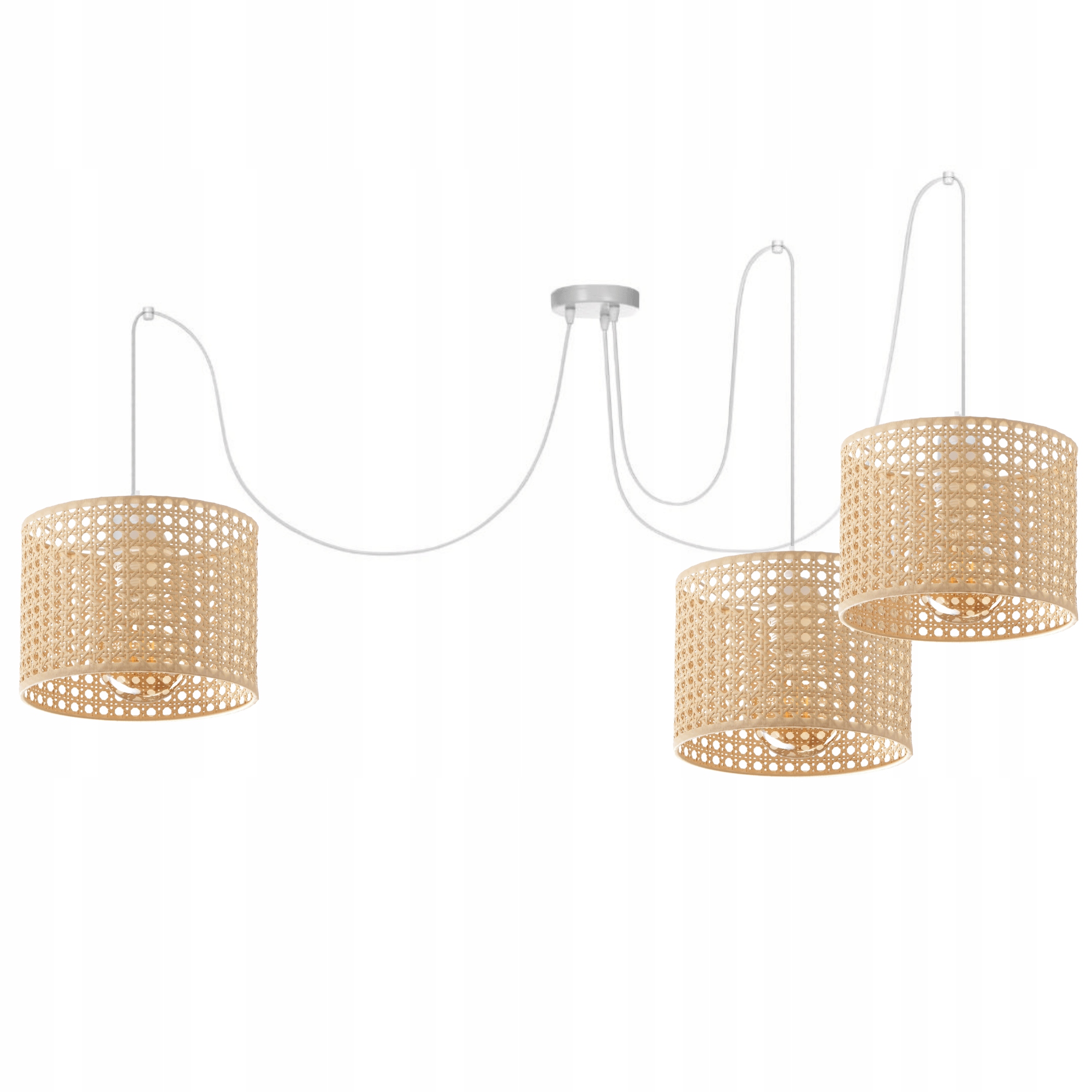 Závěsné Stropní Svítidlo Led Pavouk Ratanová Přírodní Ratan E27 Polsko