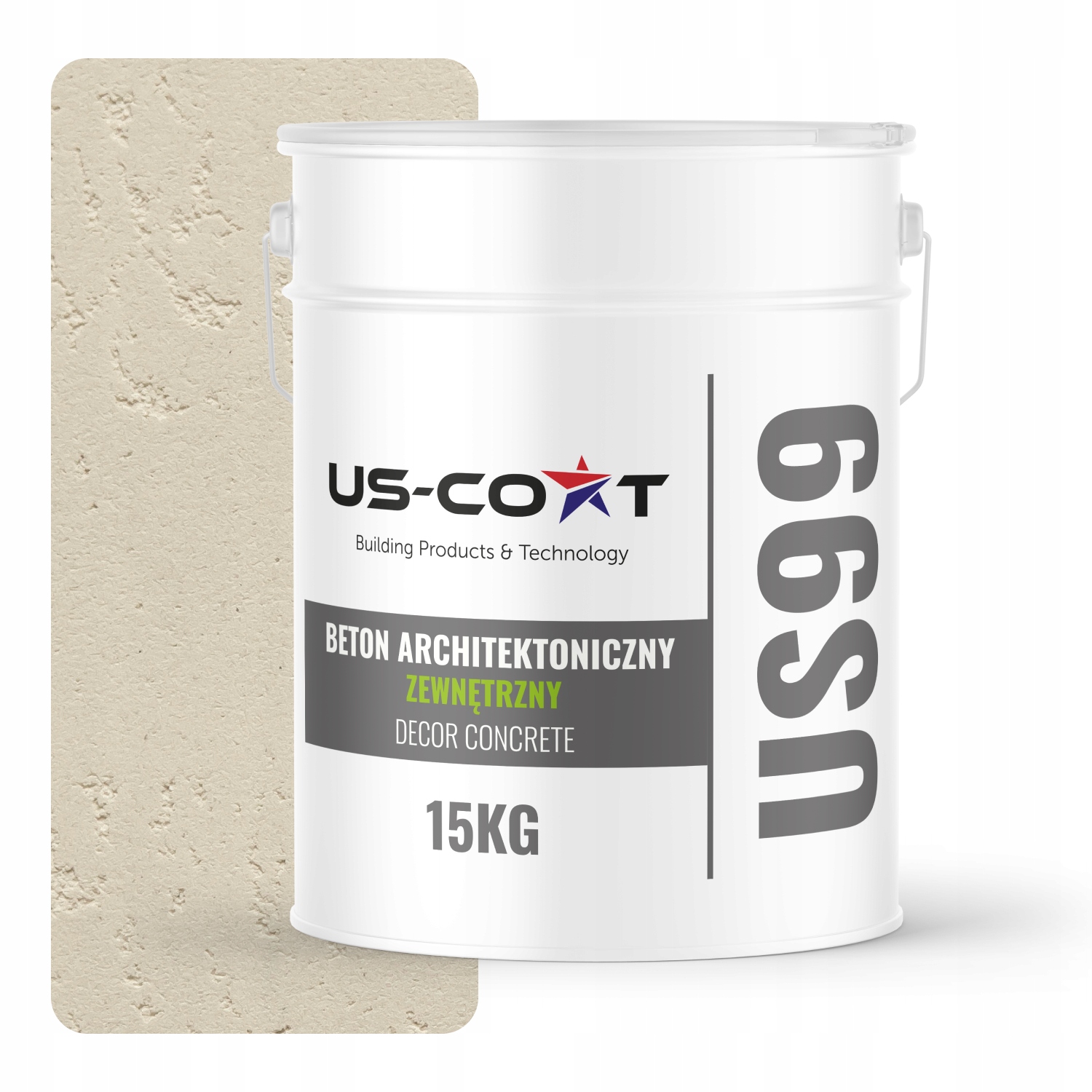 Vonkajší Architektonický Betón 10 m2 15 kg Dekoratívny Efekt Béžový Svetlý F751