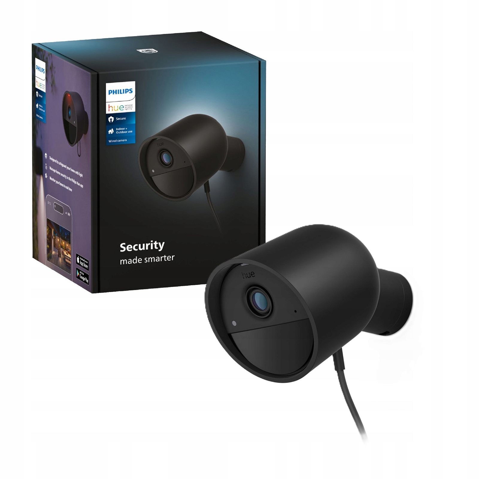 Vonkajšia kamera Secure Káblová nočná videnie IP65 Philips Hue Wifi Zigbee