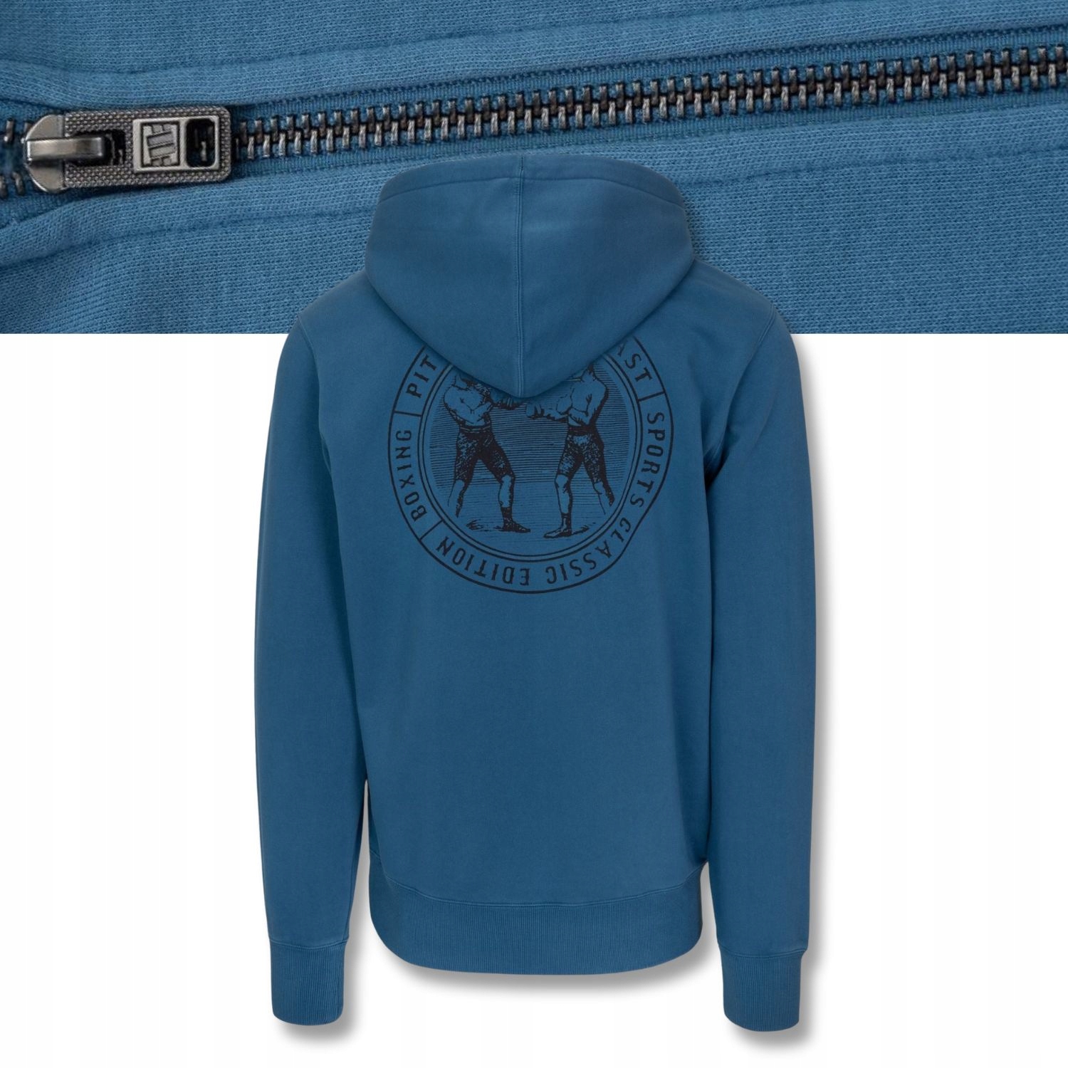 Pánská Rozepínací Mikina s kapucí Pitbull Washed Vintage Boxing Pohodlná