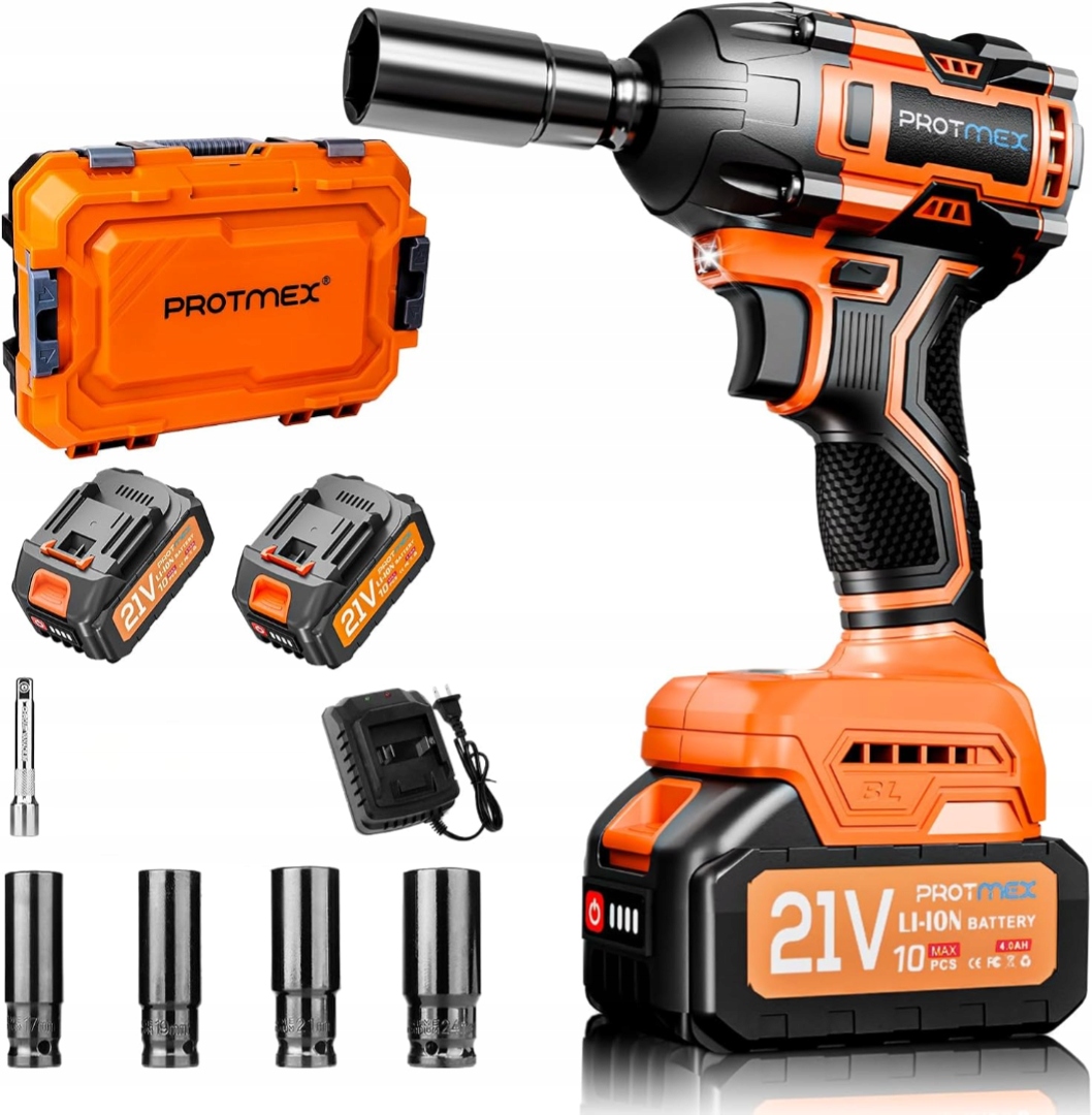 Rázový Uťahovák Bezkartáčový Skrutkovač Protmex PR700 21V 4 Ah