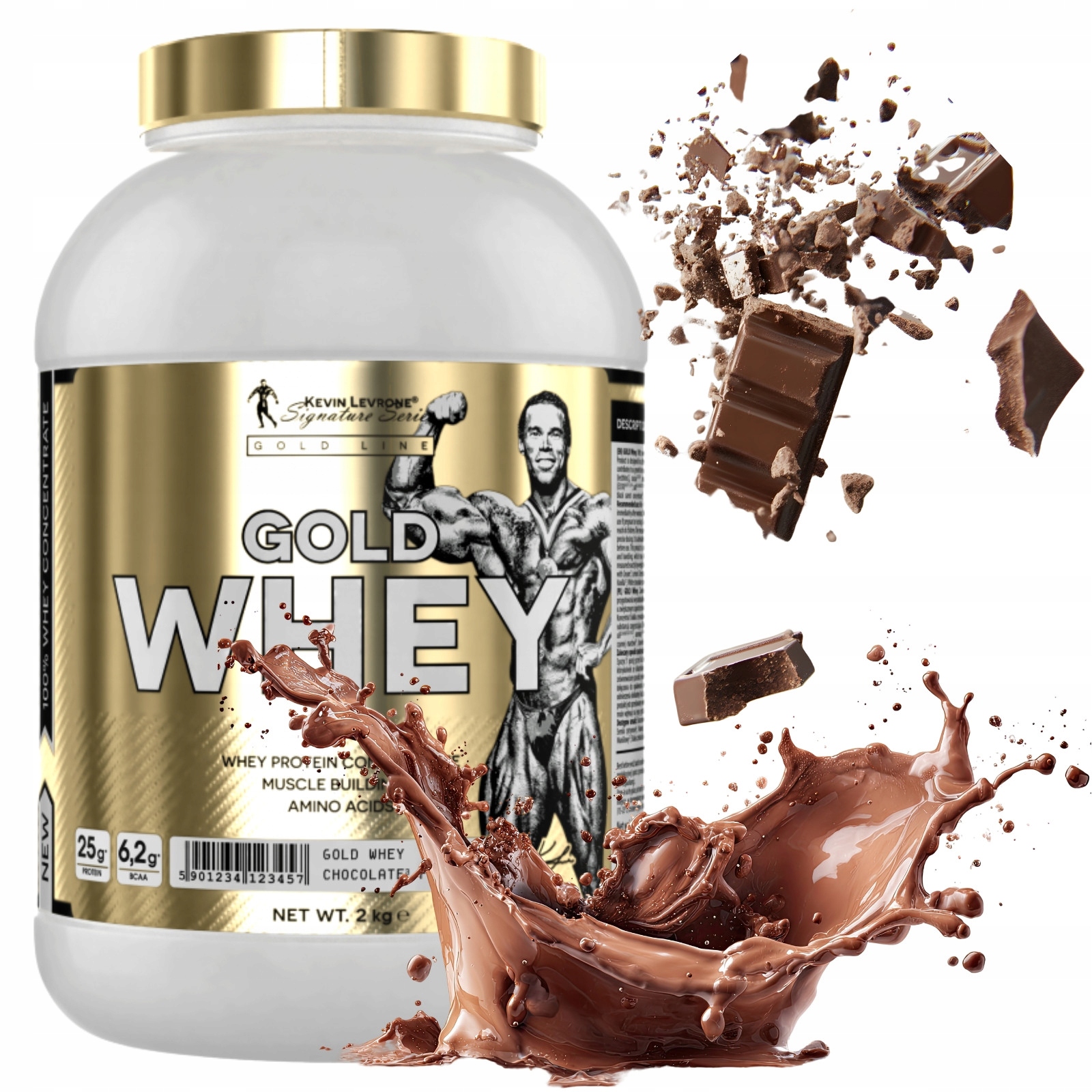 Gold Whey 2000g Wpc Kevin Levrone Protein Čokoláda