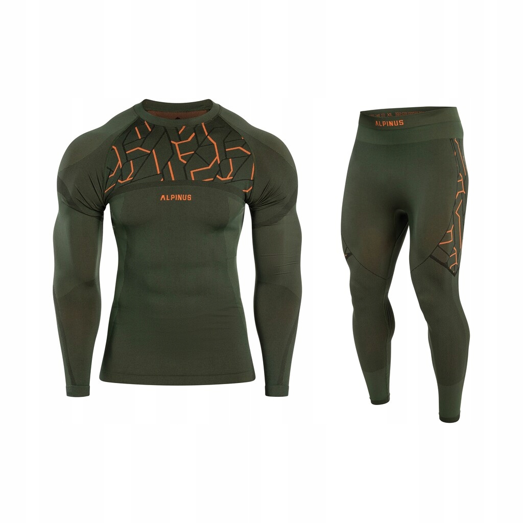 Termoaktivní termoprádlo Alpinus Gausdal zelená/oranžová M