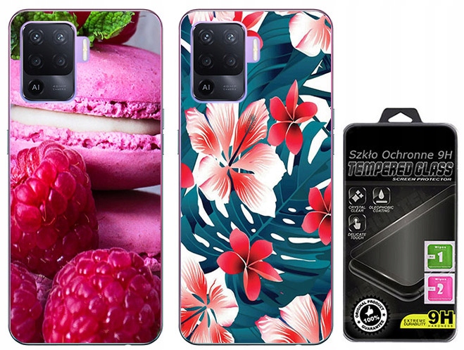 

2 x Etui Silikon Do Oppo Reno 5 Lite Szkło