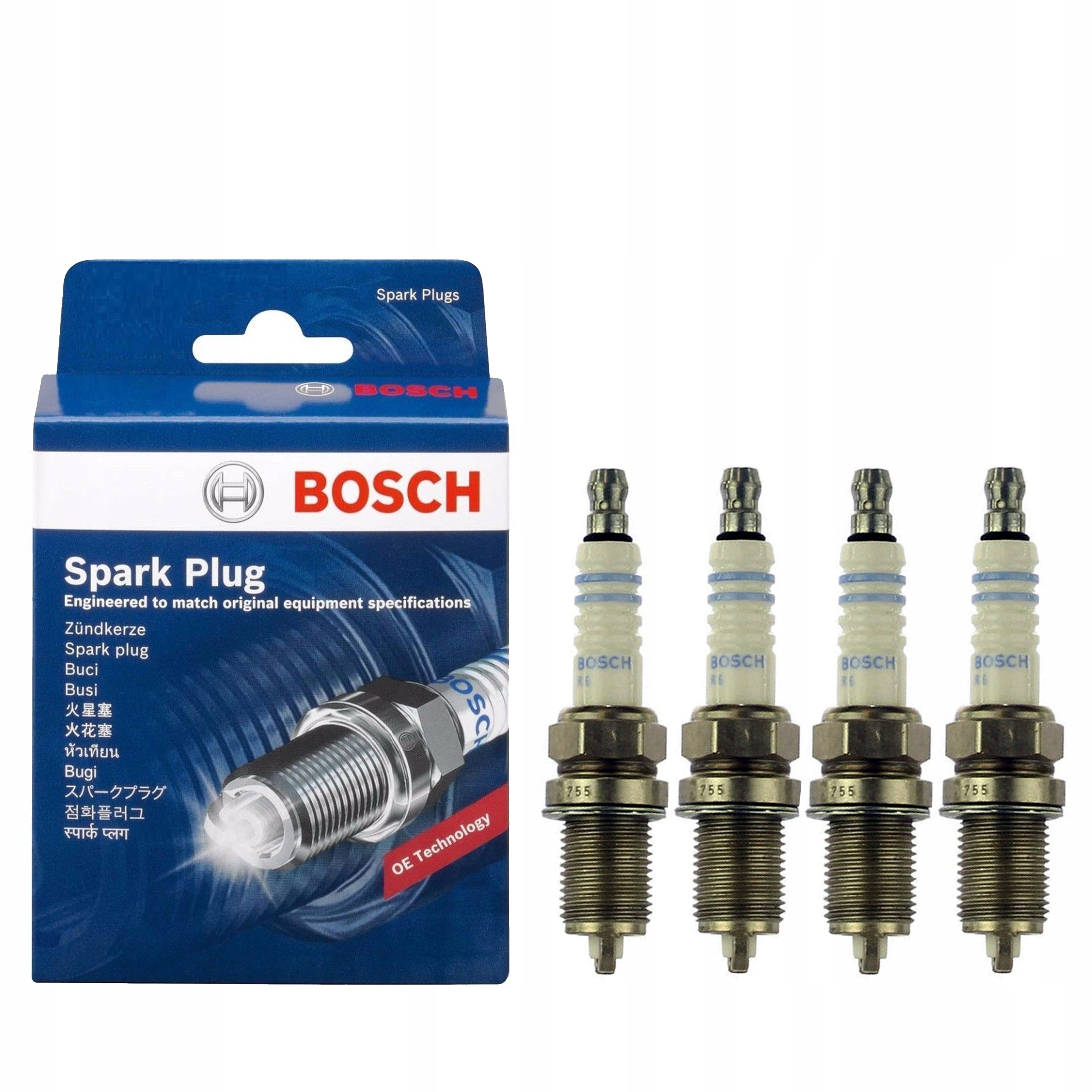 ŚWIECE ZAPŁONOWE BOSCH LPG FR6KI332S IRYDOWE 4szt