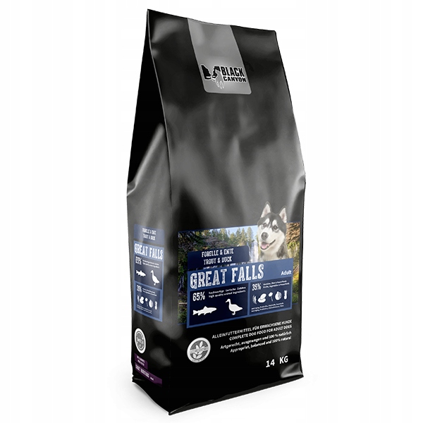 Krmivo pro psy Black Canyon Great Falls Pstruh a kachna 14 kg