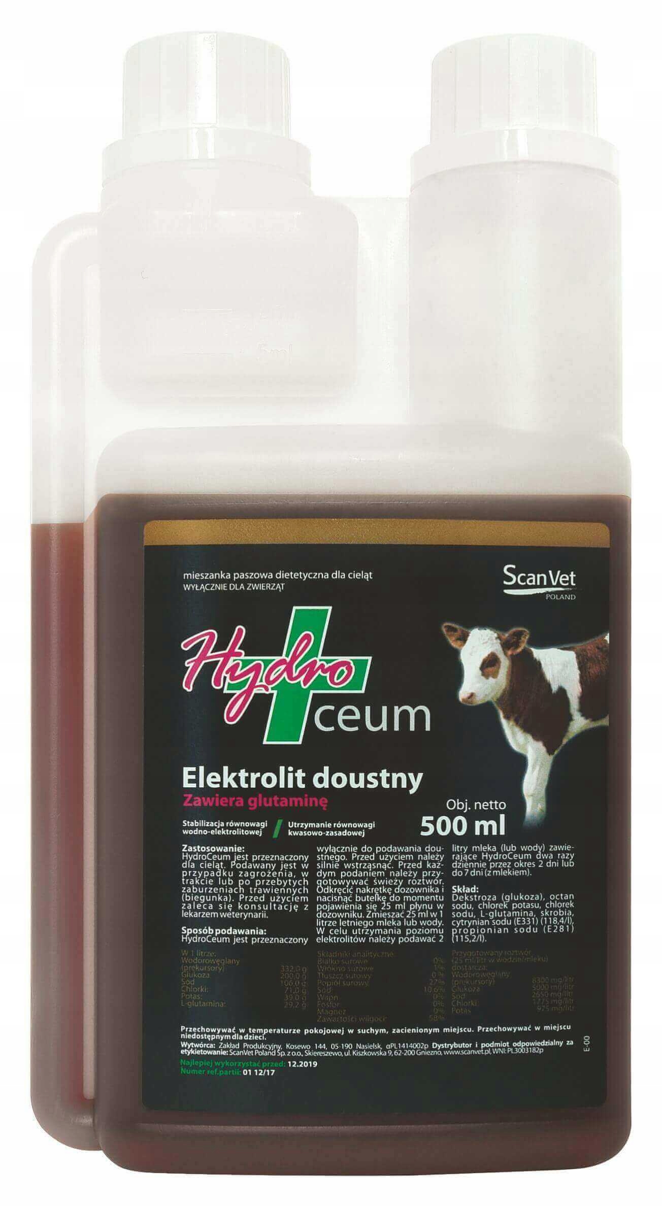 

HydroCeum 500ML Na Biegunkę U Cieląt ScanVet
