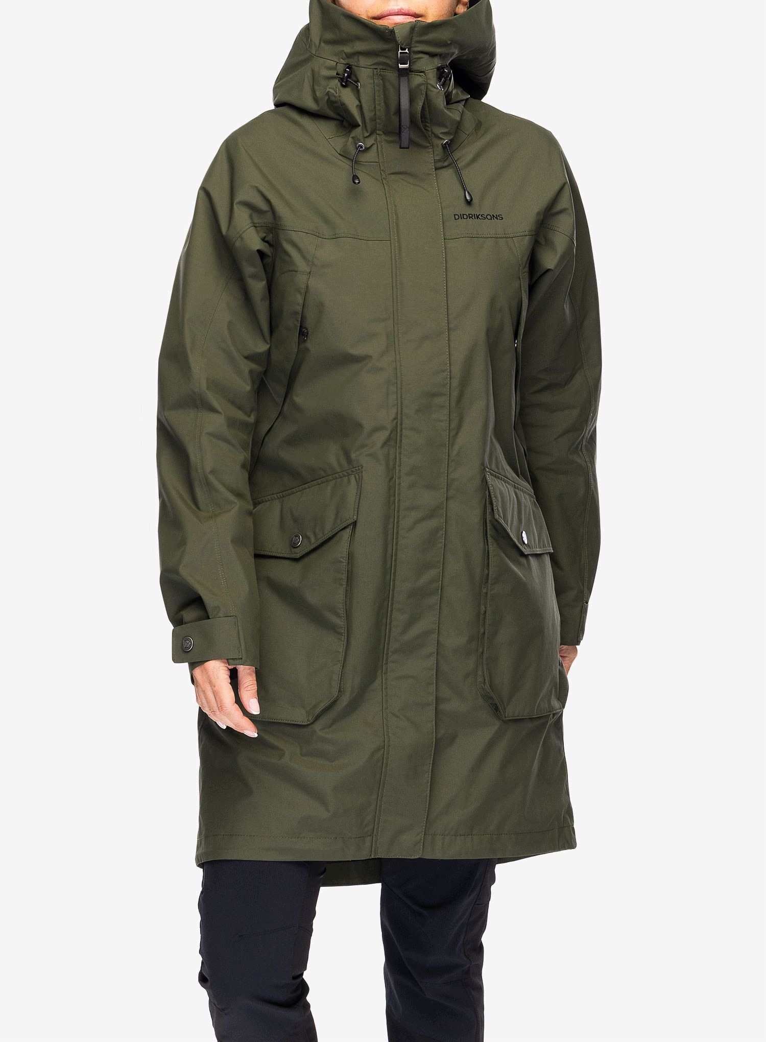 Płaszcz damski Didriksons Thelma Parka 10 deep green 32 (xxs)