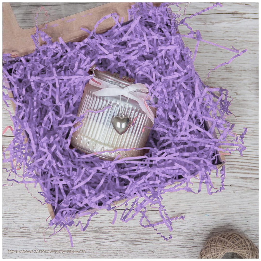 WYPEŁNIACZ DO PREZENTÓW WIÓRKI Papierowy Zig Zag DO PUDEŁKA 500g Fioletowy Marka inny
