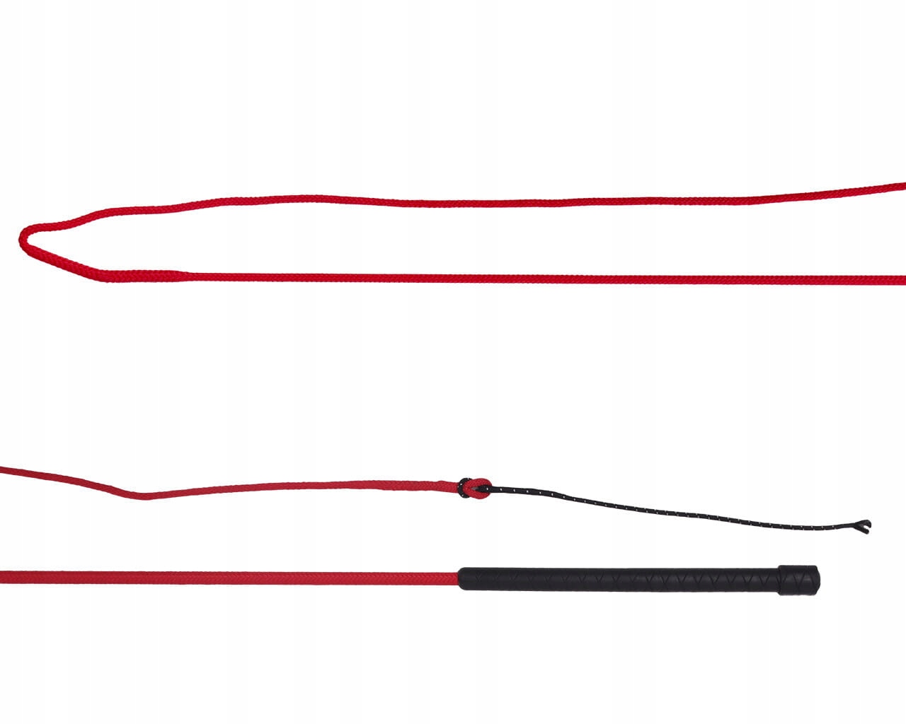 Bat do lonżowania Qhp Divisible skręcany, czerwony 180 cm