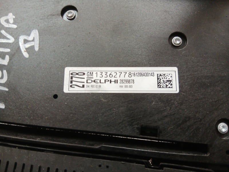 panel ovládání MERIVA B 13362778 13435154