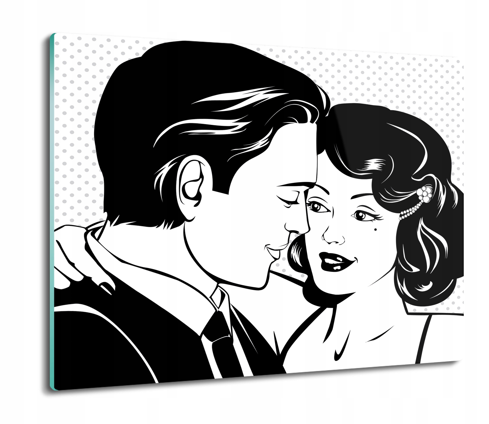 

Para pop art miłość 60x52 deska podkładka szklana