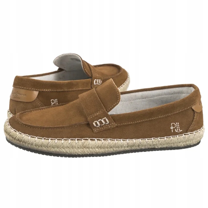 Mokasínové boty Semišové Pánské Pepe Jeans PMS10337 Hnědé