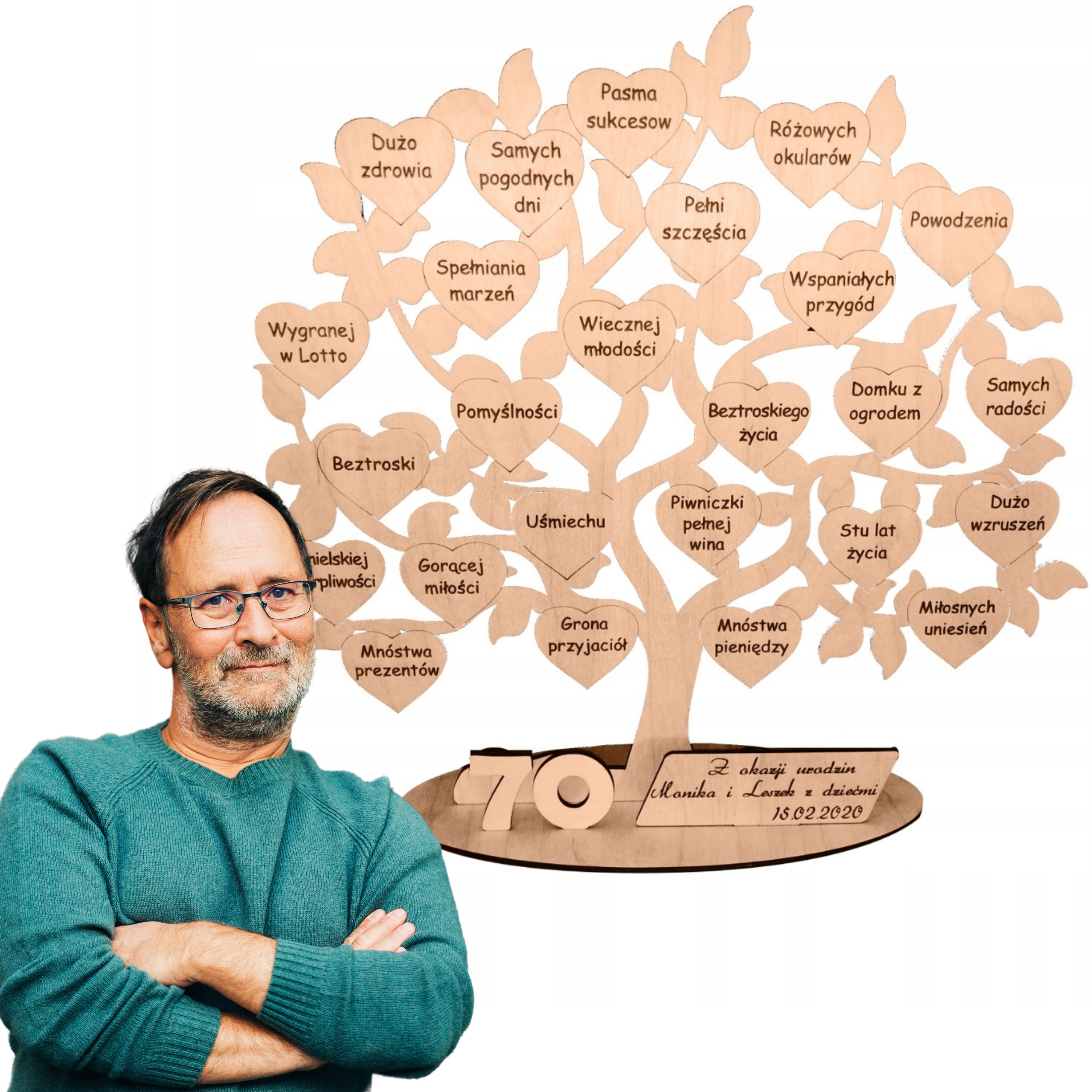 Dárek K Narozeninám 60. Narozeniny Strom Gravírovaný Šedesátka