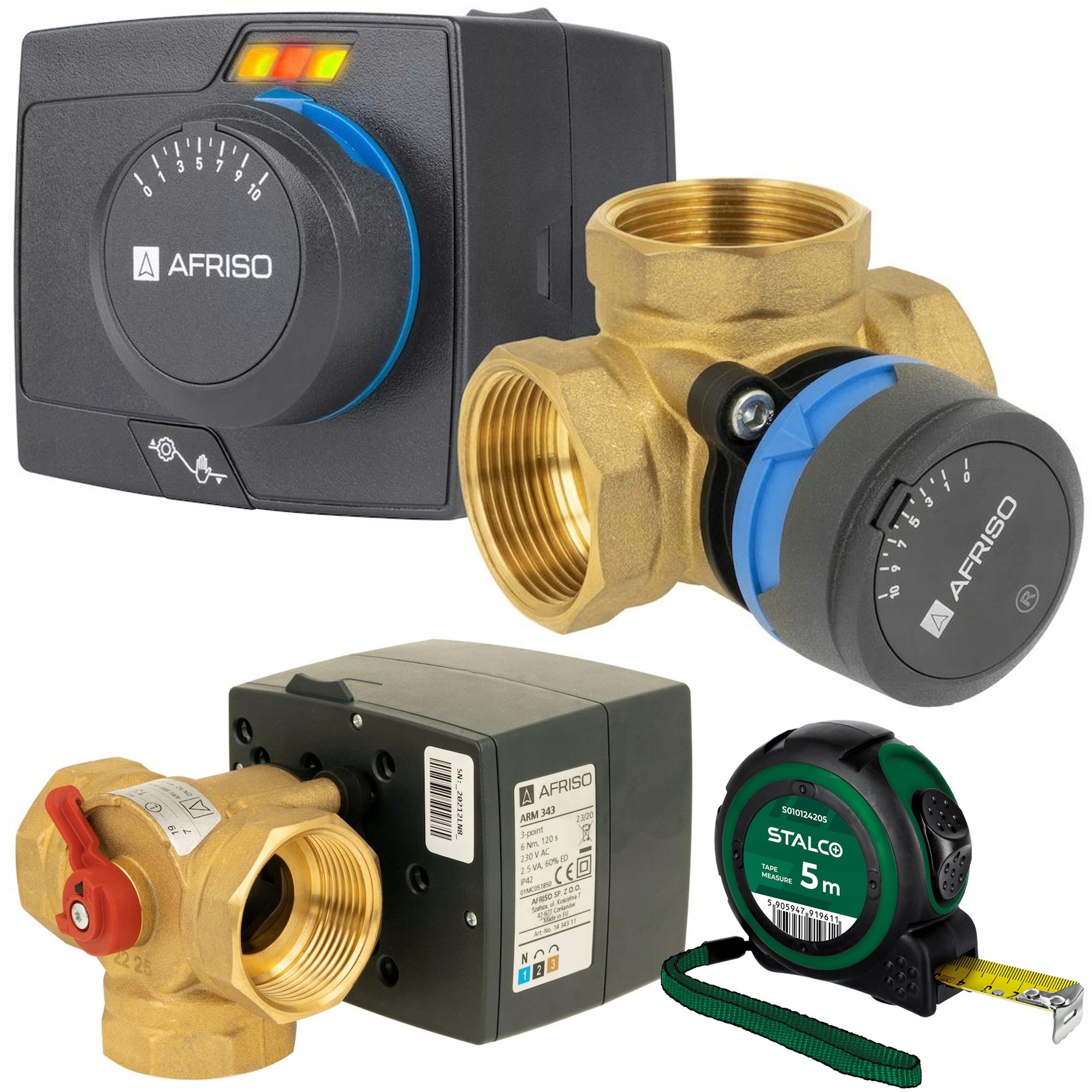 Sada Pohon 3 Bodové Afriso Arm 343 3-CESTNÝ Ventil 5/4 Palec Arv 385