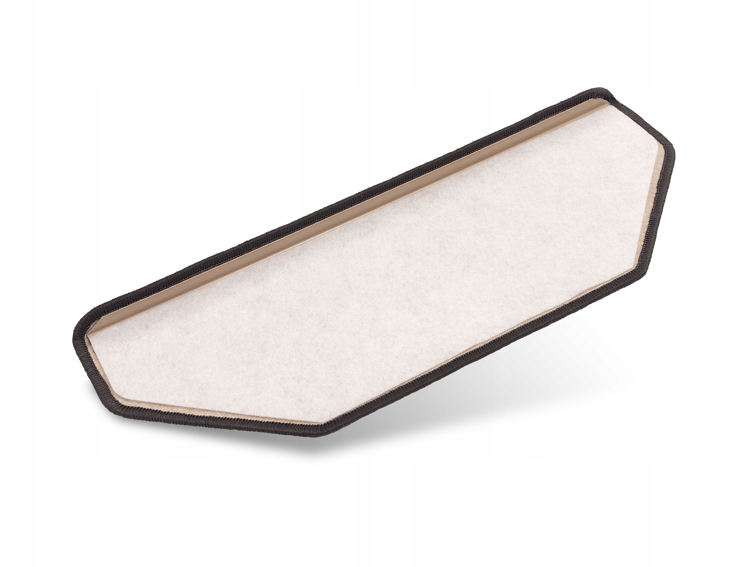 NAKŁADKI DYWANIKI TREPY NA SCHODY DREWNIANE ANTYPOŚLIZGOWE SHAGGY KREMOWE Długość 65 cm