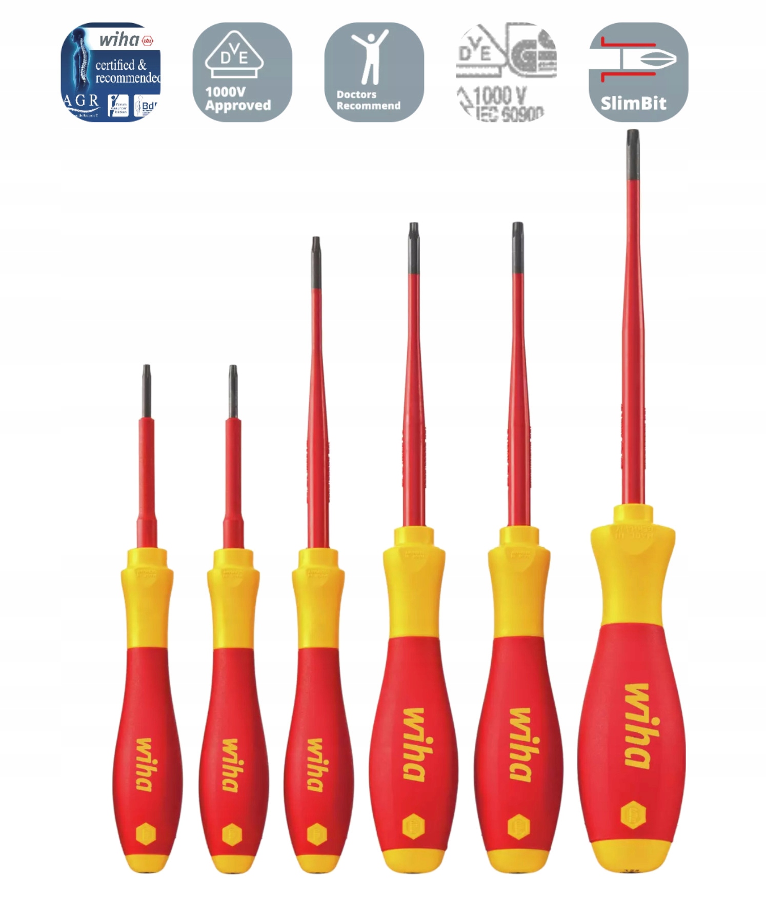 Wiha Sada šroubováků SoftFinish electric Vde slimFix Torx, 6dílná 36558