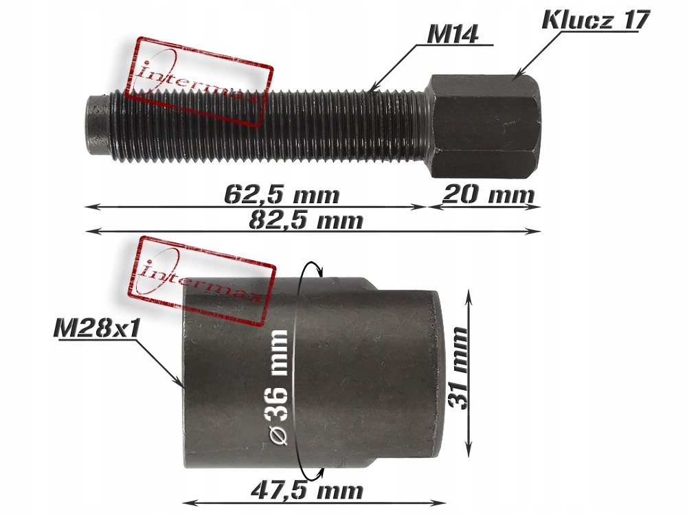 ŚCIĄGACZ KOŁA MAGNESOWEGO M28x1 CR-004 139FMB 4T Producent inny