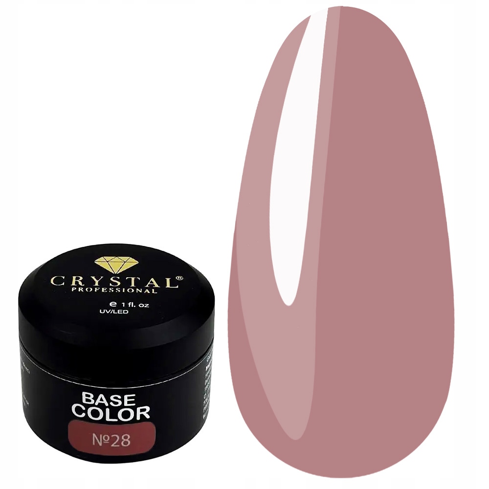 Hybridní báze Crystal Base Color 28 tmavě růžová 30 ml