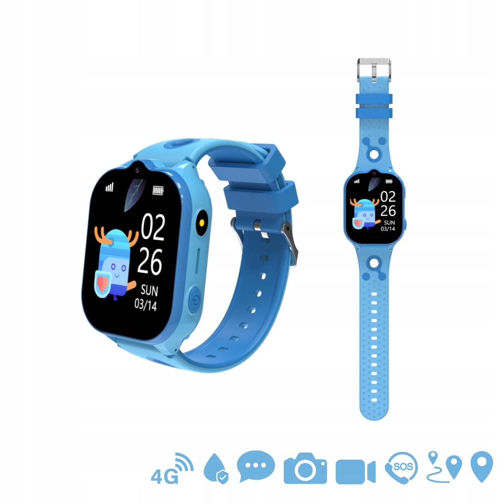 Smartwatch zegarek dla dzieci Sim Gps 4G Lte IP67 Sos inSPORTline Odino