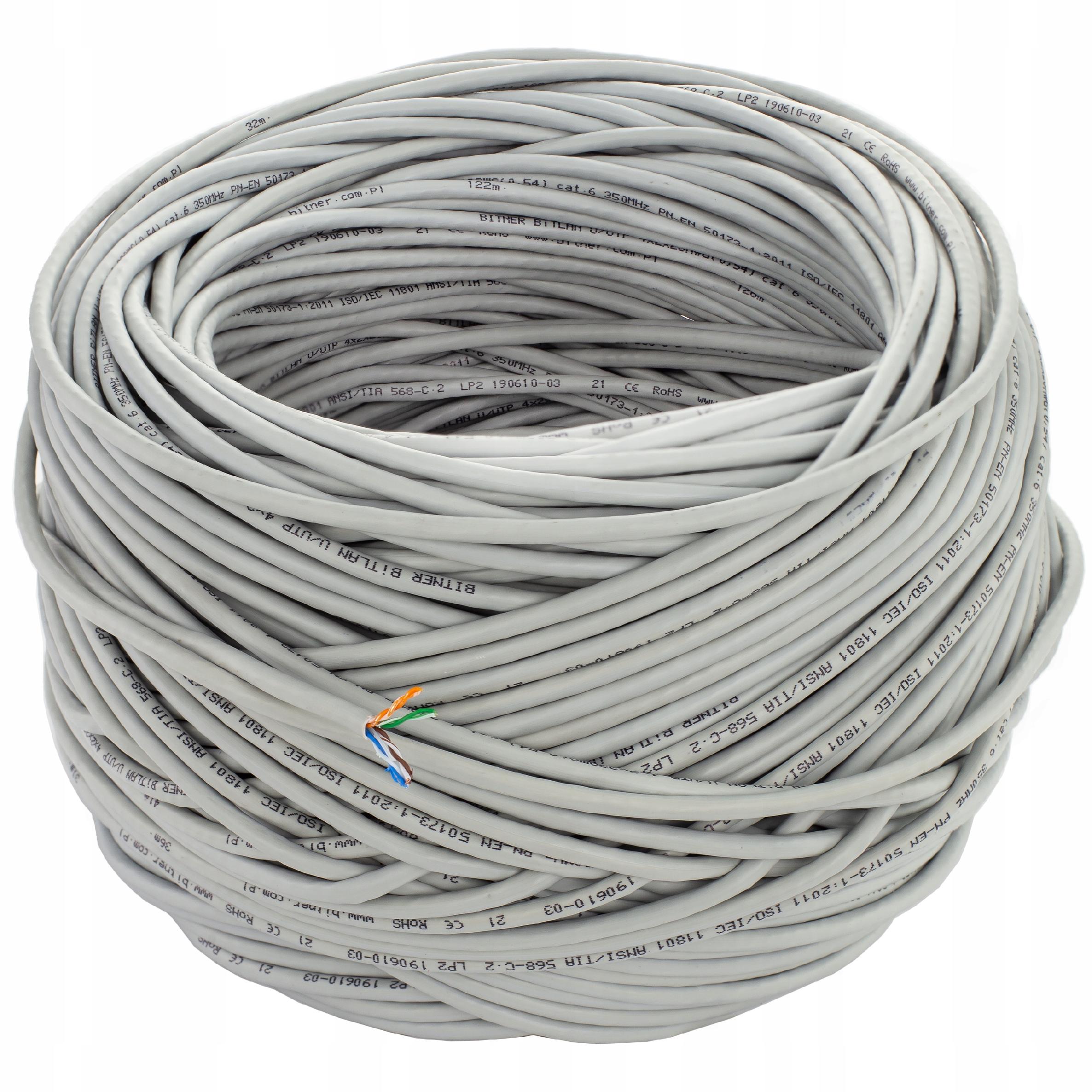 Bitner Kabel przewód skrętka kat.6 Utp Cu 100m