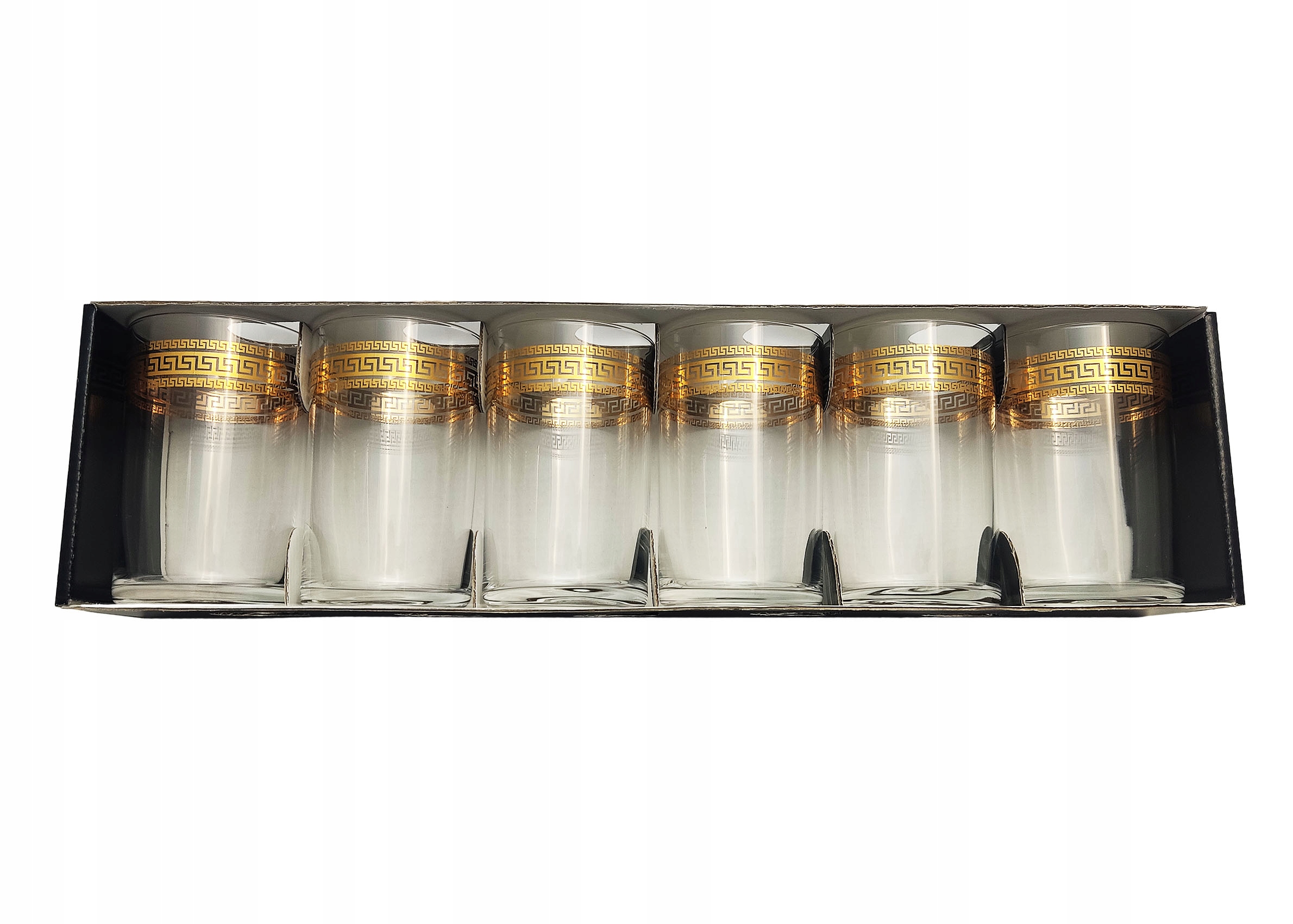 Szklanki do kawy herbaty 250ml wzór Złoty Labirynt