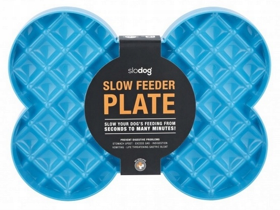 Levně SloDog Slow Feeder Plate Miska zpomalující velkou kost tyrkysová