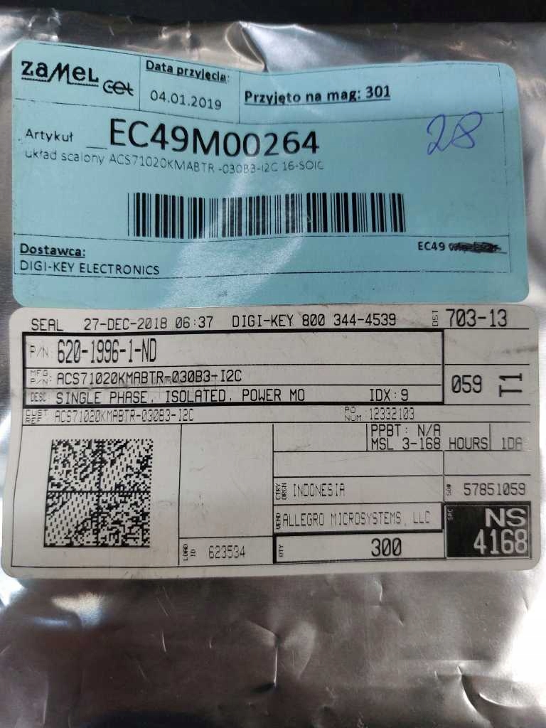 Układ scalony ACS71020KMABTR 030B3-I2C 16-SOIC