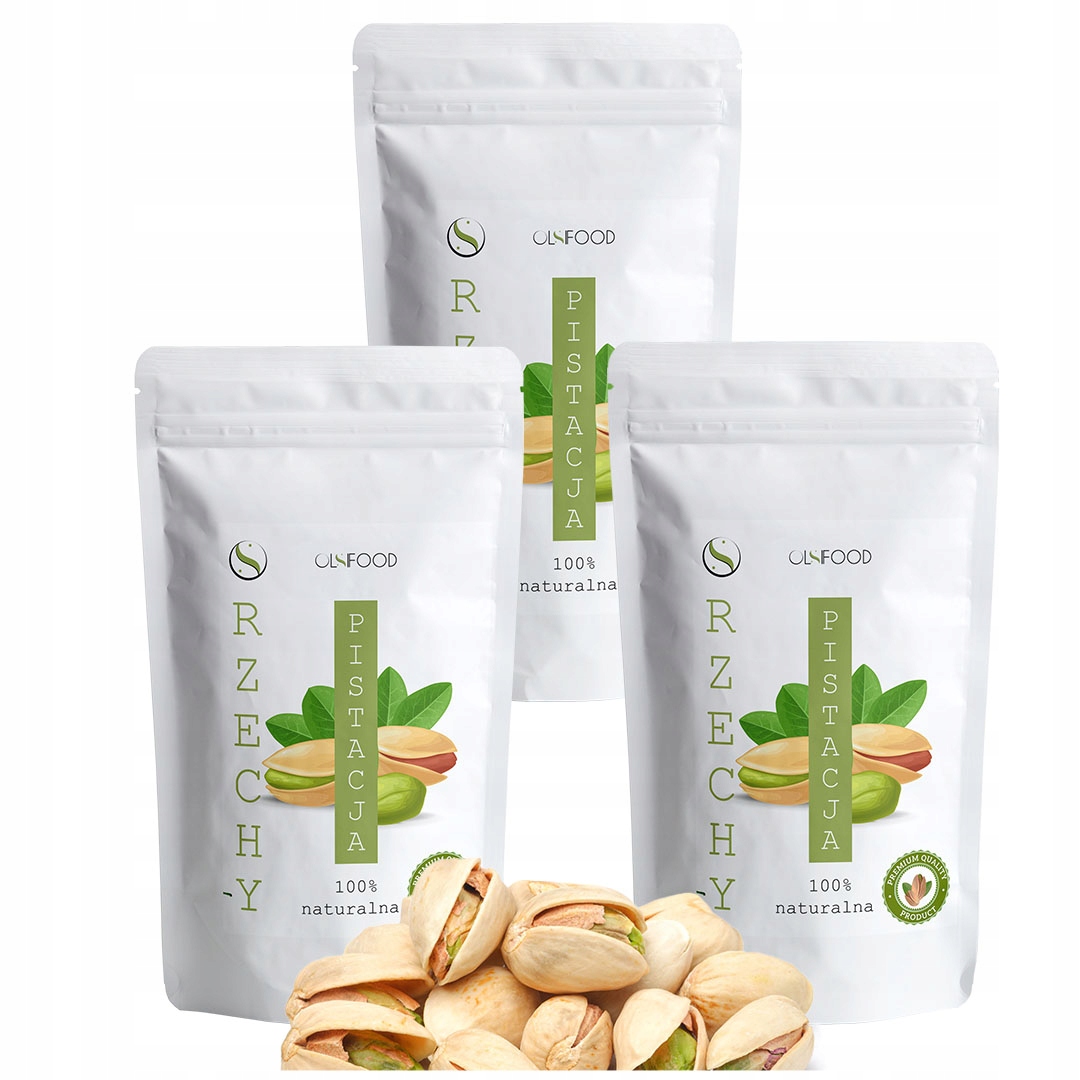 Levně Surové pistácie přírodní ve skořápce Čerstvé Nepražené Sada 3ks x1000 g