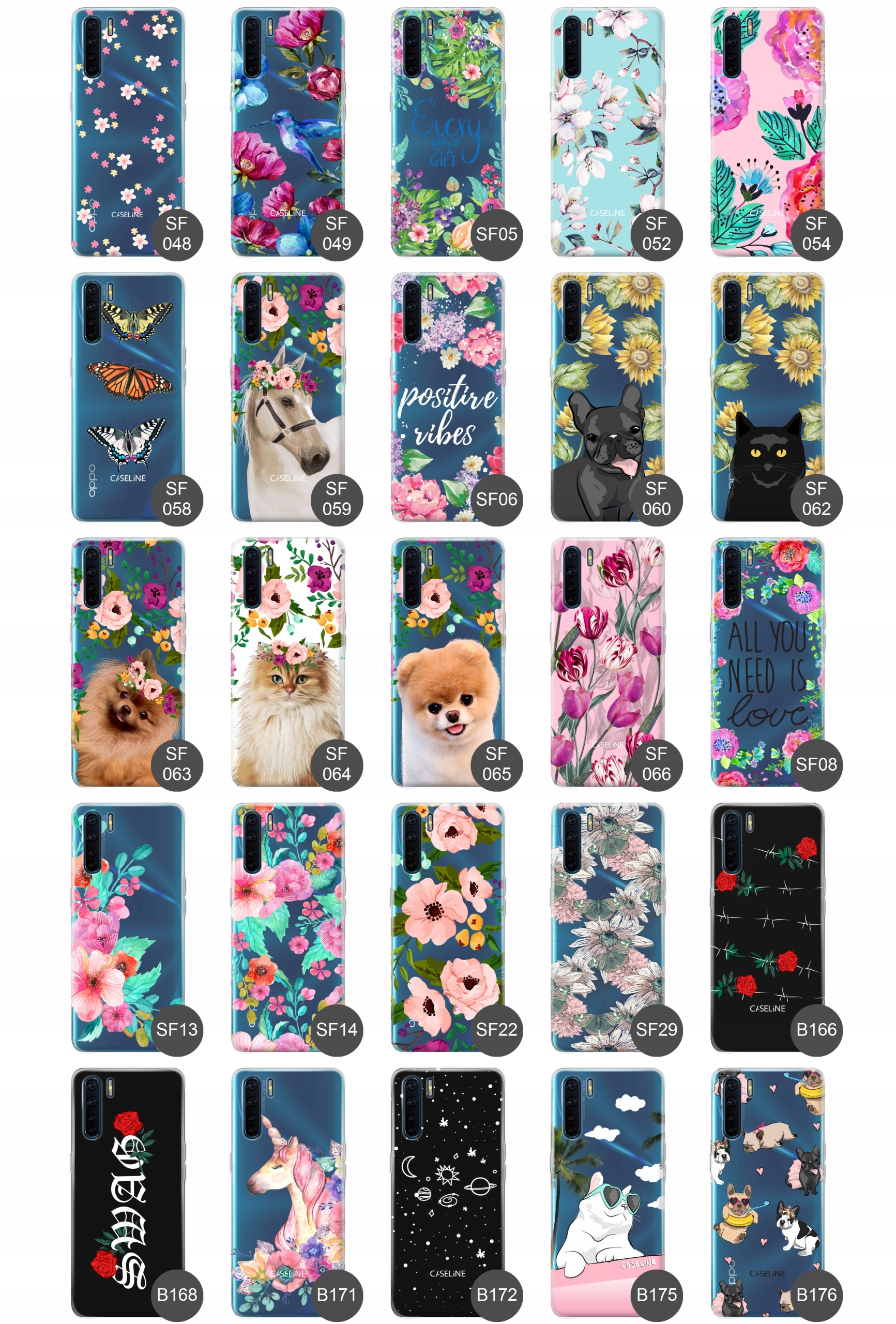 Etui do Oppo A91 case wzory guma