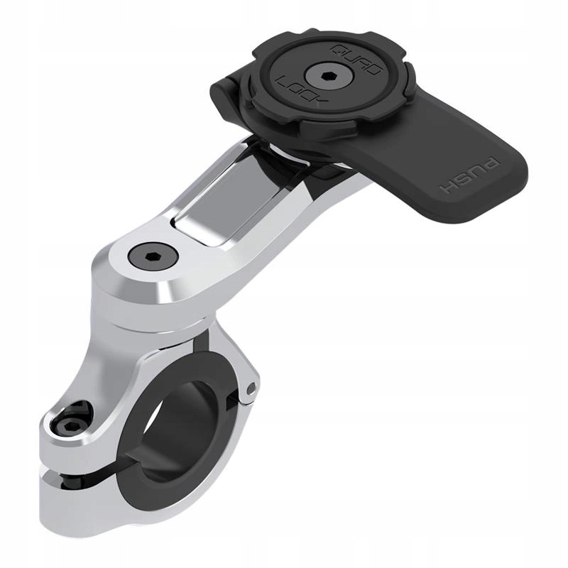 Základňa Quad Lock Pro montovaná na riadidlá Chrome strieborná