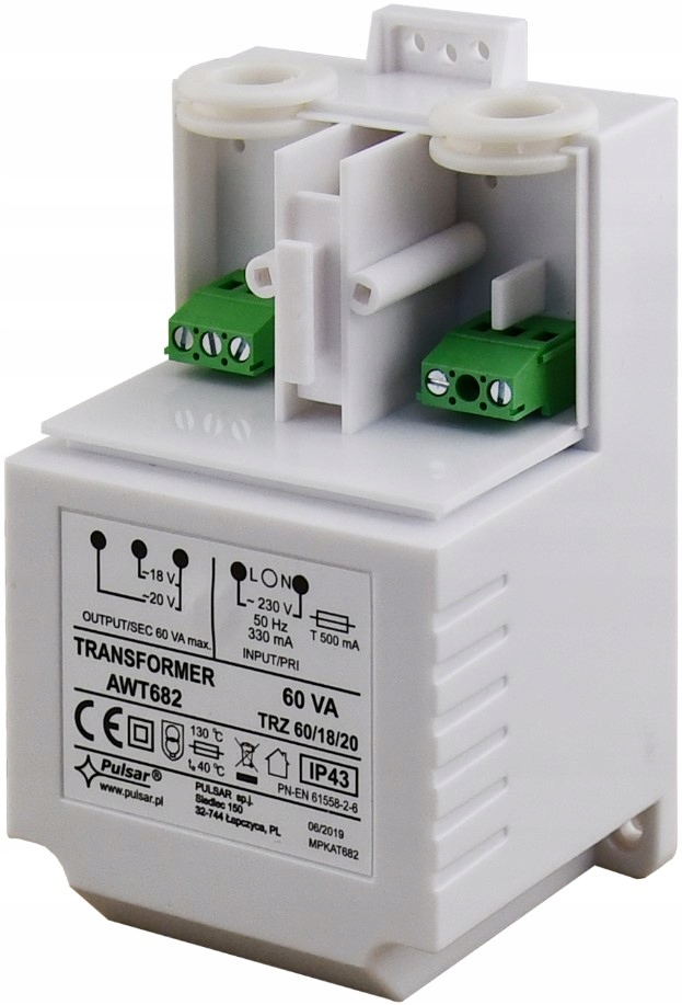 Pulsar Transformator TRZ 60VA/18V/20V AWT682 EAN (GTIN) 5901643194499