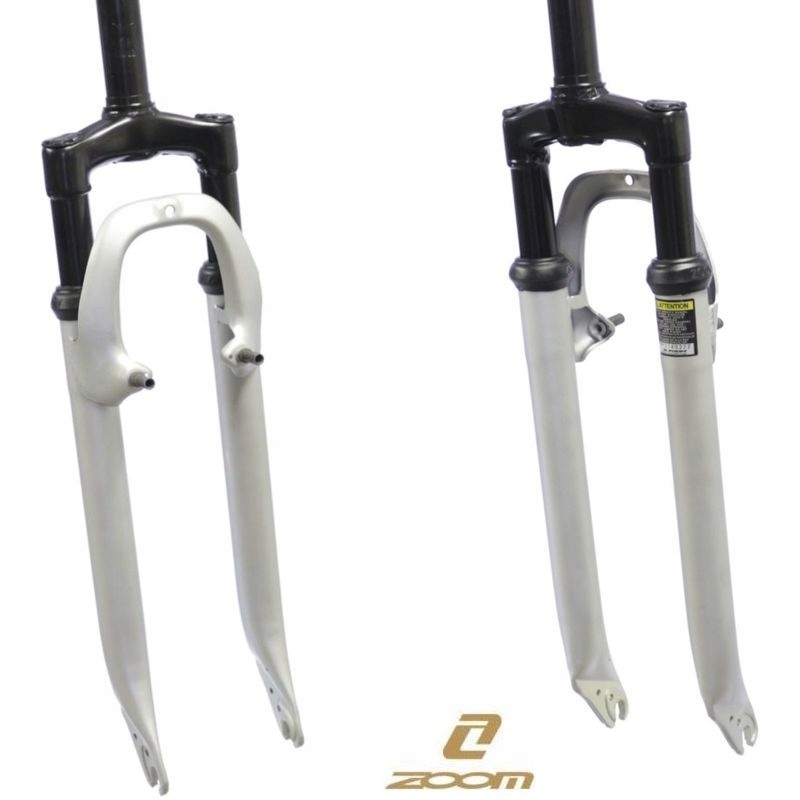 Amortyzator 28" V-brake rura Gwintowana 28,6/155 mm Zoom Silver