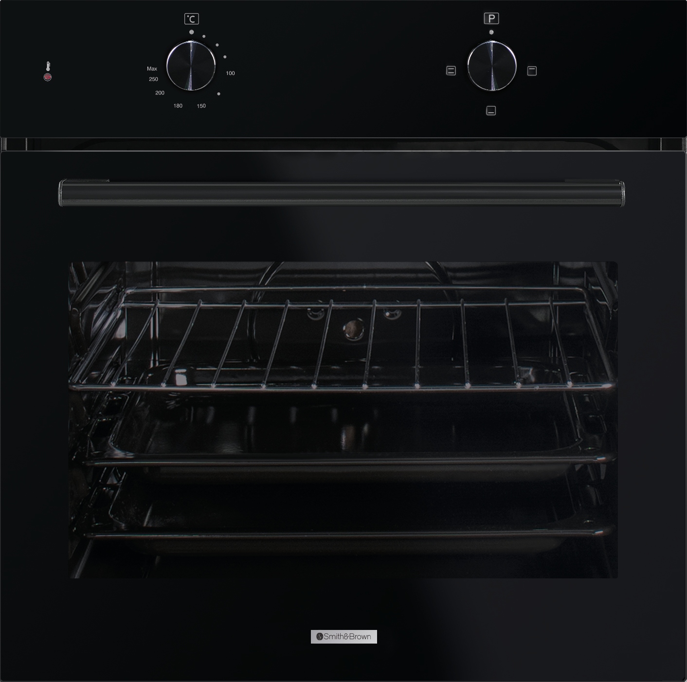 Piekarnik Do Zabudowy Głębokość 50cm Elektryczny 54L Czarny 60cm