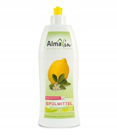 Levně 3X Almawin Tekutý prostředek na mytí nádobí tráva citronová Eco 500 ml