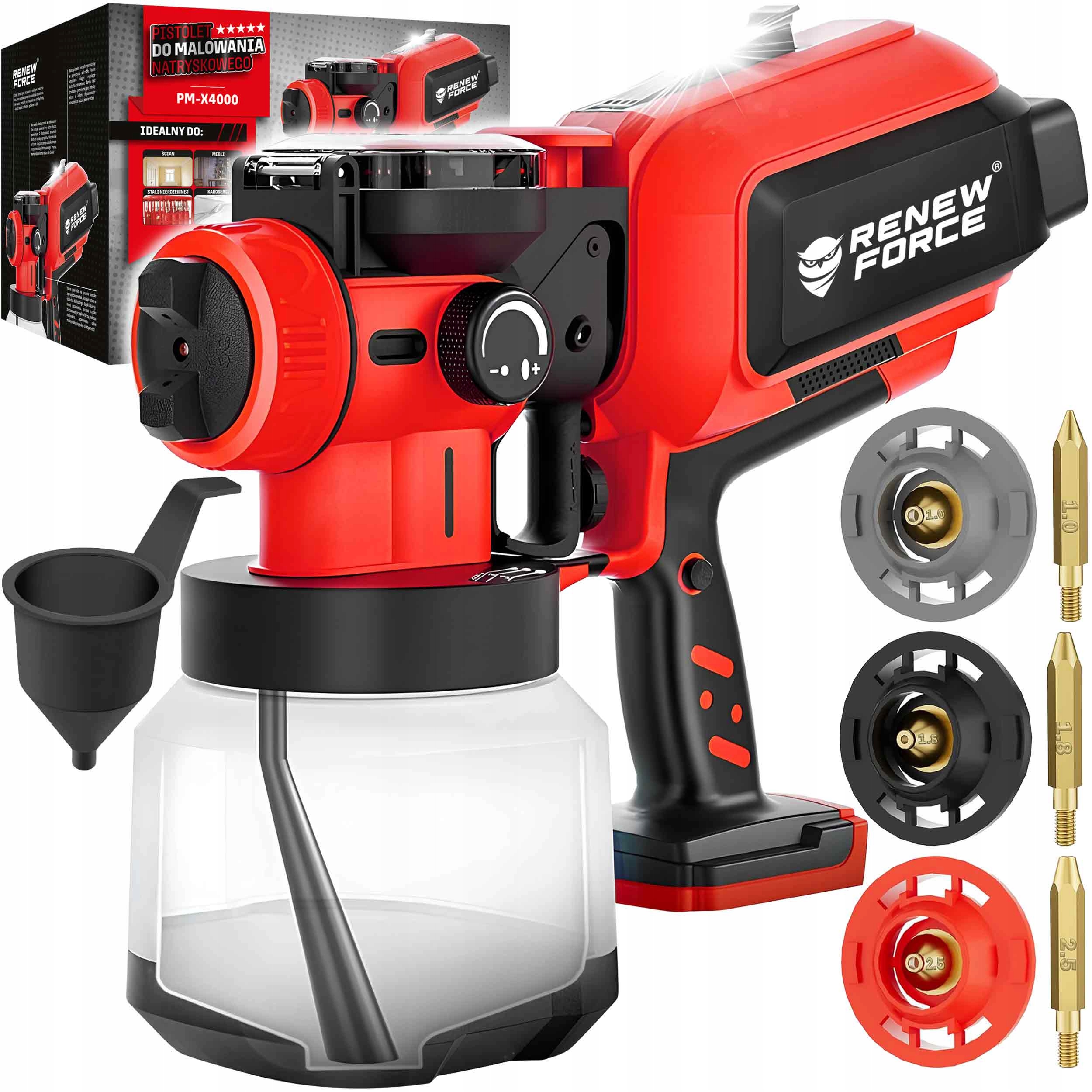 Elektrický Malířský Agregát Na Malování Stěn 900W 1200 ML 3 Trysky