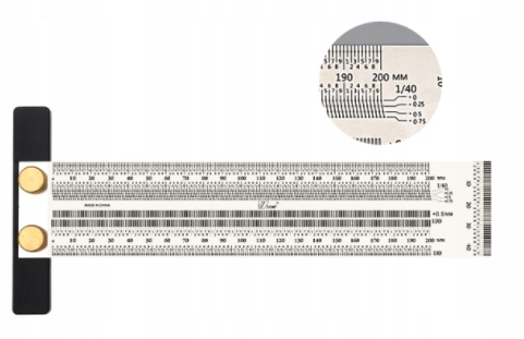 

Linijka Miarka Traserska Do Drewna Typ T 200mm
